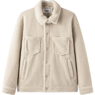 森马毛绒外套仿羊羔绒情侣夹克男