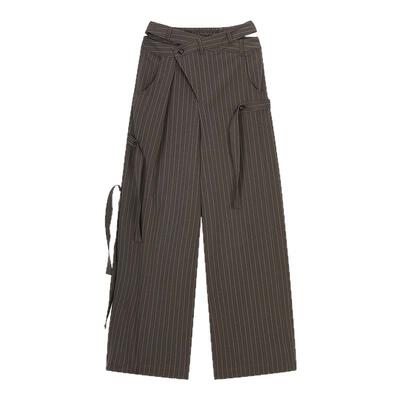 SLY 夏季新品设计感斜腰露腰绑带西装裤休闲裤030ISZ31-1401