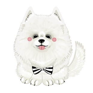 萨摩耶狗狗钥匙扣挂件羊毛毡戳戳乐手工制作diy礼物初学者材料包