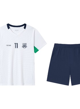 特步童装儿童套装夏季新款男童运动两件套女童足球短袖短裤运动服