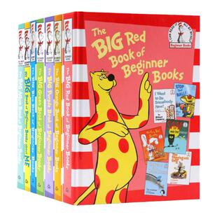 Dr Seuss苏斯博士故事精装系列7册英文原版The Big Red/Blue/Orange/GreenBook of Beginner Books启蒙儿童睡前图画故事书英语读物