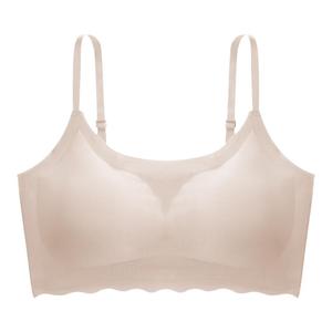内衣女裸感无痕轻盈透气无钢圈文胸薄款背心式收副乳舒适运动内衣