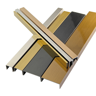 304不锈钢3mm金属U型槽装饰线条吊顶瓷砖T型包边压边收边条收口条