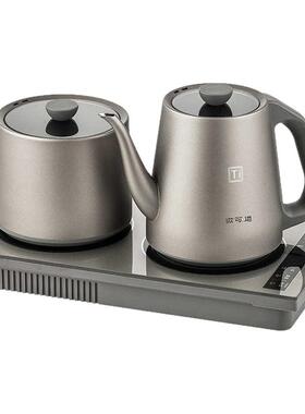 纯钛新款烧水壶双上水变频恒温定温茶台嵌入式泡茶炉蒸茶煮茶器