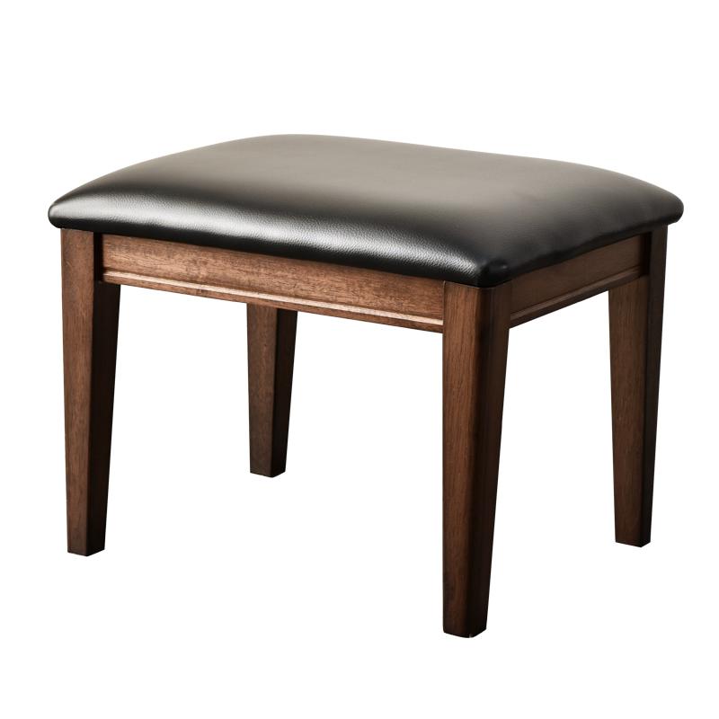 家逸实木小凳子换鞋凳家用门口板凳矮凳简约软包沙发凳皮凳子方凳