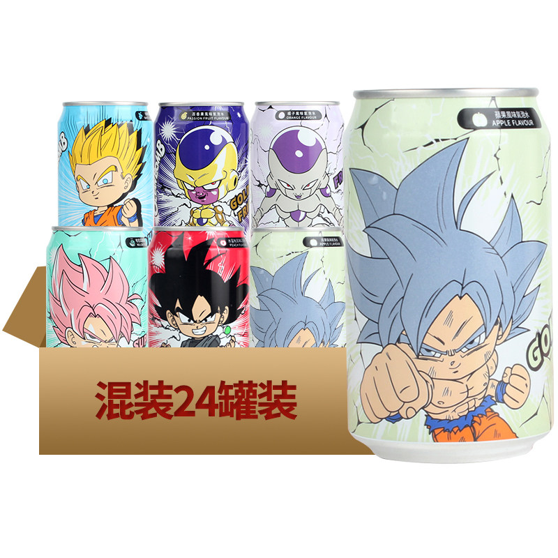 中国台湾七龙珠DRAGONBALL超悟空贝吉塔联名果味碳酸饮料气泡水