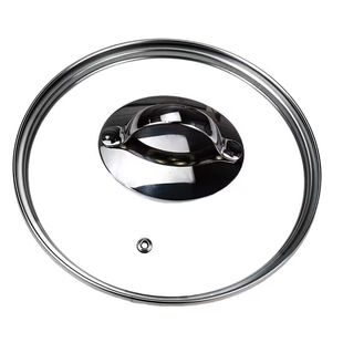 出口加厚304不锈钢手柄防爆可视钢化玻璃锅盖不锈钢边圈盖子