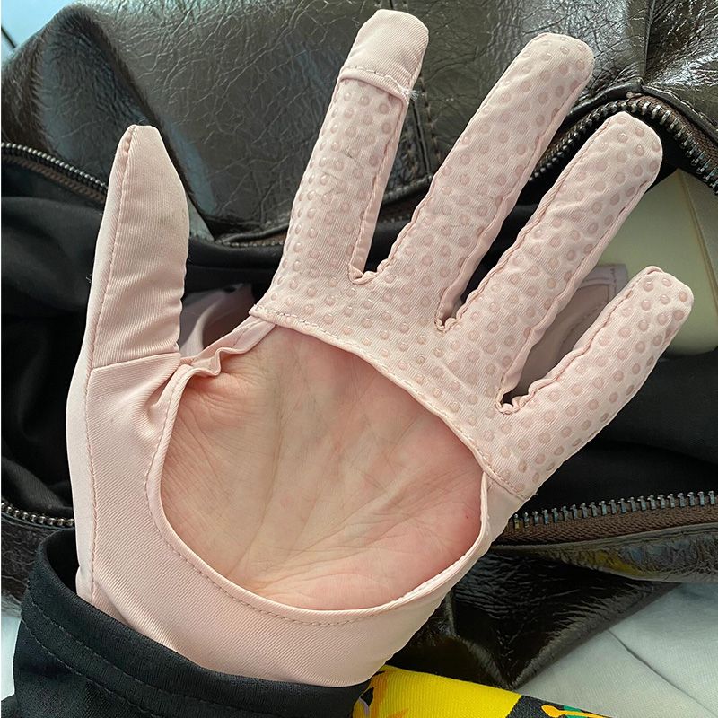 防晒手套开车户外防紫外线薄款漏掌防滑透气露指骑车电动车夏季女
