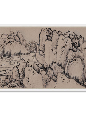 程正揆江山卧游图纸国画高清微喷