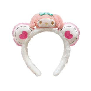 可爱库洛米儿童发箍2025新款秋冬毛绒头箍女童宝宝不勒头发卡头饰