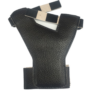 凯夫拉弹弓手套防打加厚防割防刺钢板打鱼专用护具牛皮射鱼镖护手