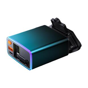 骑手专用电动车手机充电器100W拾音氛围自带伸缩线超级快充转换器