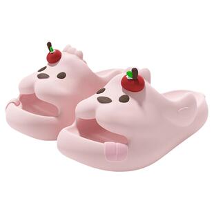 小狗凉拖鞋女生夏天外穿eva材质奶fufu狗狗拖鞋可爱樱桃装饰