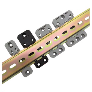 国标35mm导轨卡扣塑料导轨固定支架C35C45U型塑胶导轨安装卡子