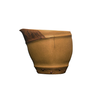 砺砂茗陶 陈真紫砂笋竹公道杯 宜兴紫砂段泥全手工精品茶具