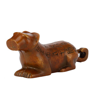 纯黄铜虎符摆件家居杜虎符镇纸装饰品兵符信物青铜器工艺品虎礼品