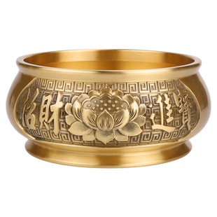 黄铜香炉家用供奉上香室内熏香炉佛前香火供炉观音财神插香烧香炉