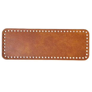 黑色长方形包底座编织包diy皮革配件包底手工钩织底托材料可水洗