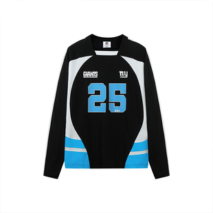 NFL美橄超级碗NY巨人球队美式复古运动训练jersey球衣速干长袖T恤