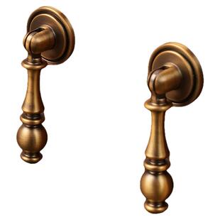 法式复古黄铜拉手衣柜门抽屉橱柜鞋柜家具古铜色轻奢美式柜子把手