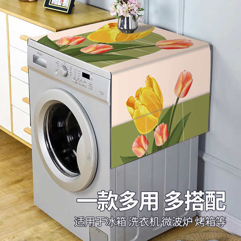 棉麻冰箱防尘罩收纳挂袋收纳袋式置物袋盖巾家用防灰单开门双开门