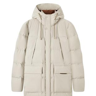 九牧王冬季男士御寒鸭绒羽绒服男款中长款厚派克服外套保暖上衣