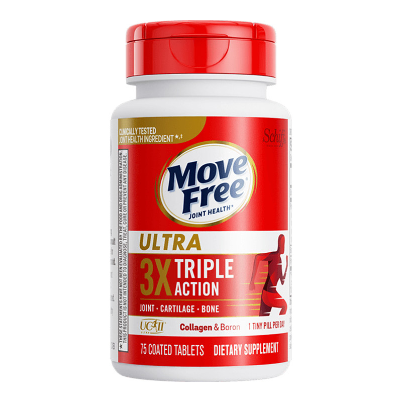 氨糖搭档MoveFree白瓶骨胶原75粒