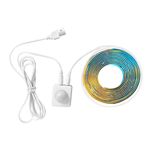 可调亮度常亮USB接口感应COB灯带暖光衣橱鞋柜橱柜床底线性插充电