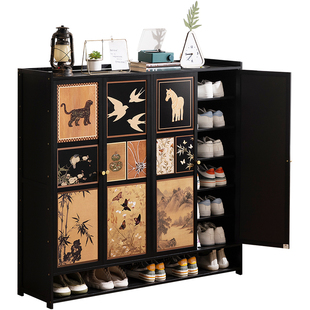 鞋柜家用门口入户收纳柜一体靠墙多层走廊鞋架子2025新款爆款高档