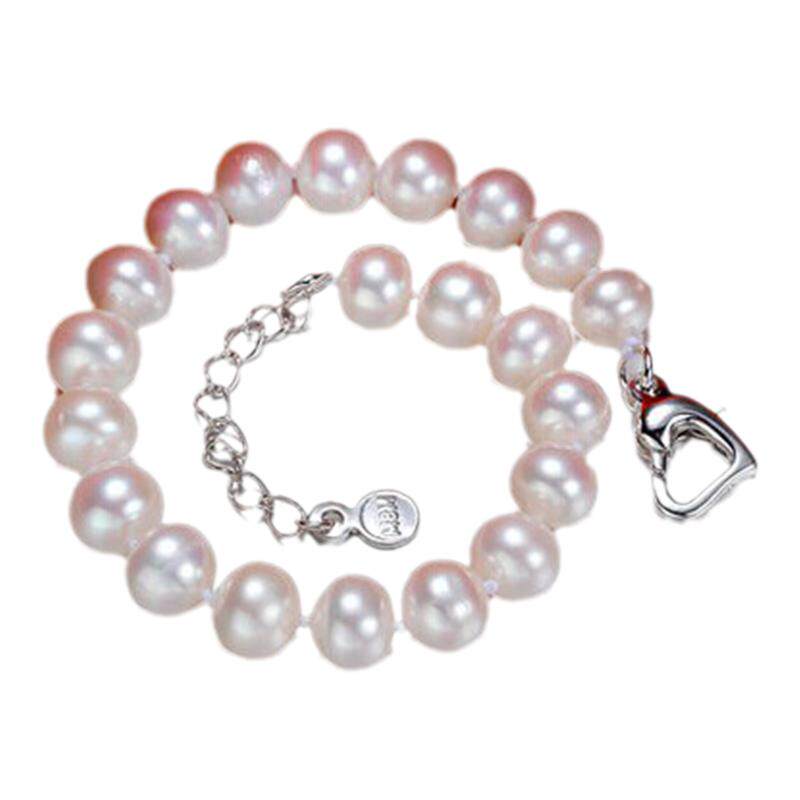 天然淡水珍珠手链项链女白色近圆强光珠饰品年轻时尚节日送妈妈款