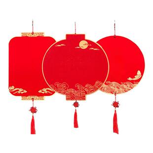 红星宣纸万年红洒金灯笼宣纸福卡挂件空白蜡染手写福字斗方2026年加厚对联春联硬卡中国结卡纸挂饰书法专用纸