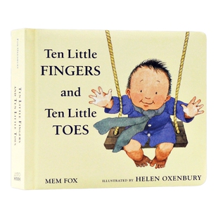 英文原版 Ten Little Fingers and Ten Little Toes 十个手指头和十个脚趾头 纸板书 凯迪克 儿童英语启蒙绘本 英文版 进口英语书