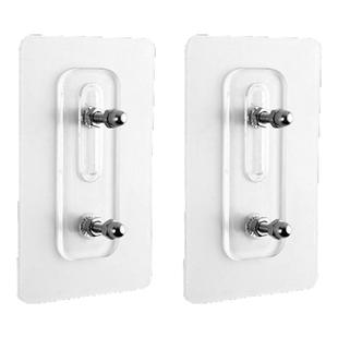 免打孔螺丝贴强力双孔可调节无痕安装固定卡扣墙面自粘固定器免钉