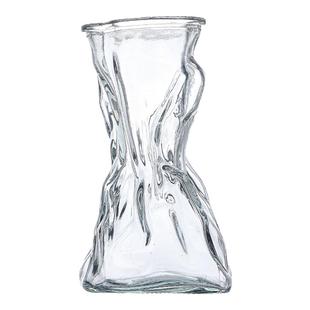 民宿玻璃花瓶高级感摆件客厅插花透明水养桌面水培鲜花艺术感小号