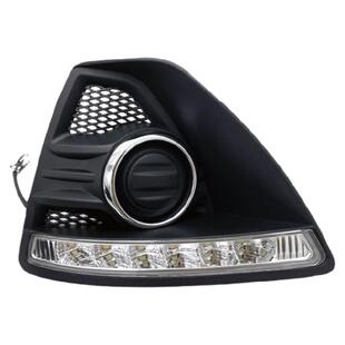 适用于09-12款经典福克斯两厢日行灯前雾灯总成改装LED日间行车灯