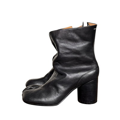 8cm复古高跟tabi分趾靴