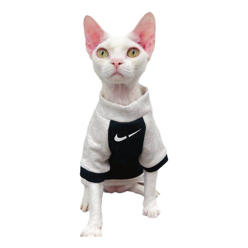春夏薄款斯芬克斯无毛猫衣服纯棉卫衣柔软绒好穿弹力潮牌秋冬加绒