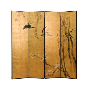 Ni尼家中古风屏风隔断客厅入户玄关遮挡宋代美学沙发背景角落屏风