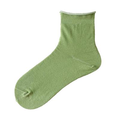 Beeff薄款卷边彩色短袜无骨袜尖