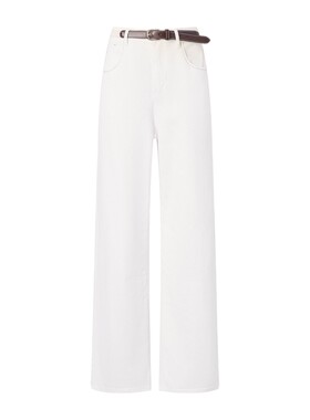 【夏季新品】GOLDEN BEAR/金熊女士2026年潮流阔腿白色牛仔裤
