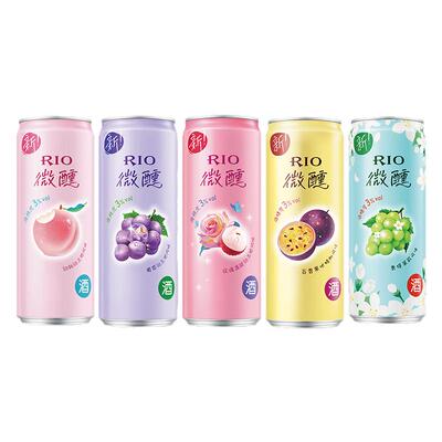 RIO锐澳预调鸡尾酒微醺多种口味3度少女低度气泡果酒6罐装伏特加