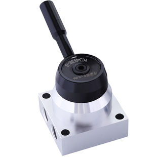 气动开关手动阀手转阀K34R6-8D三位四通气缸换向控制阀手板阀配件