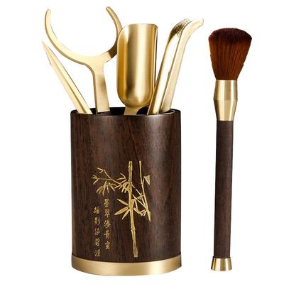 黑檀木纯铜制6君子套装