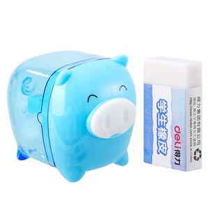 【3个装】得力文具0557卷笔刀可爱学生削笔器卡通动物削笔刀迷你创意造型小学生旋笔刀文具礼物批发削铅笔器