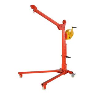 宏工移动小吊机便携式小型伸缩升降吊机折叠手摇绞盘电动葫芦家用