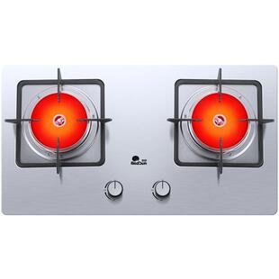 红日燃气灶官方煤气灶家用液化天然气双灶厨房炉灶台嵌不锈钢猛火