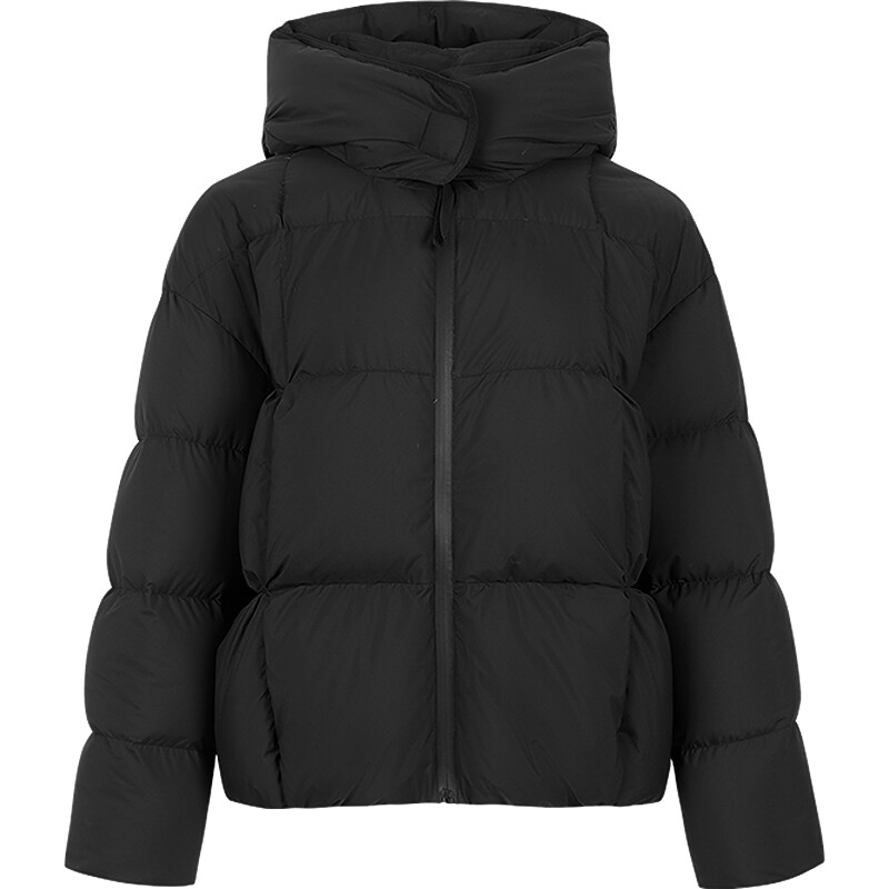 KBNE【90防钻绒】长袖短款白色羽绒服女2025冬季新款慵懒保暖外套