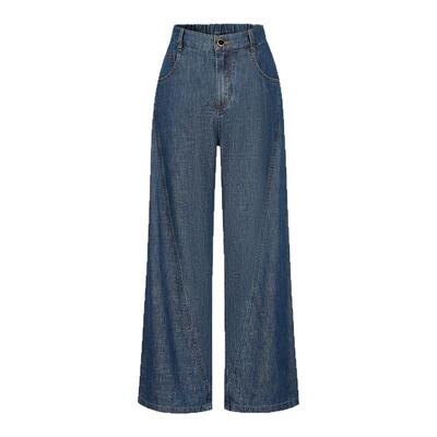 尹默春BERTO宽松阔腿牛仔裤女