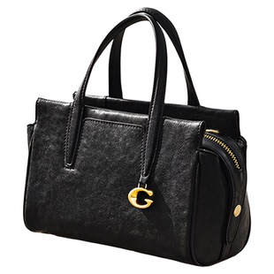 红谷包包2025新款植鞣牛皮单肩手提包真皮通勤托特包斜挎女包小包