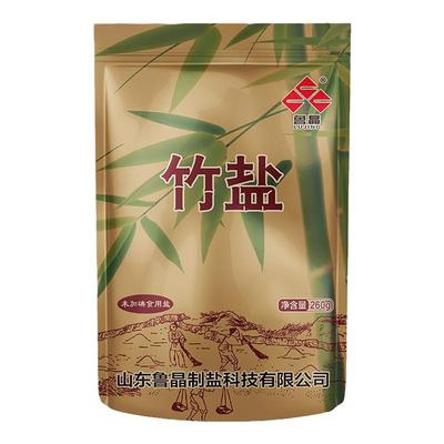 鲁晶竹盐260g未加碘海盐家用